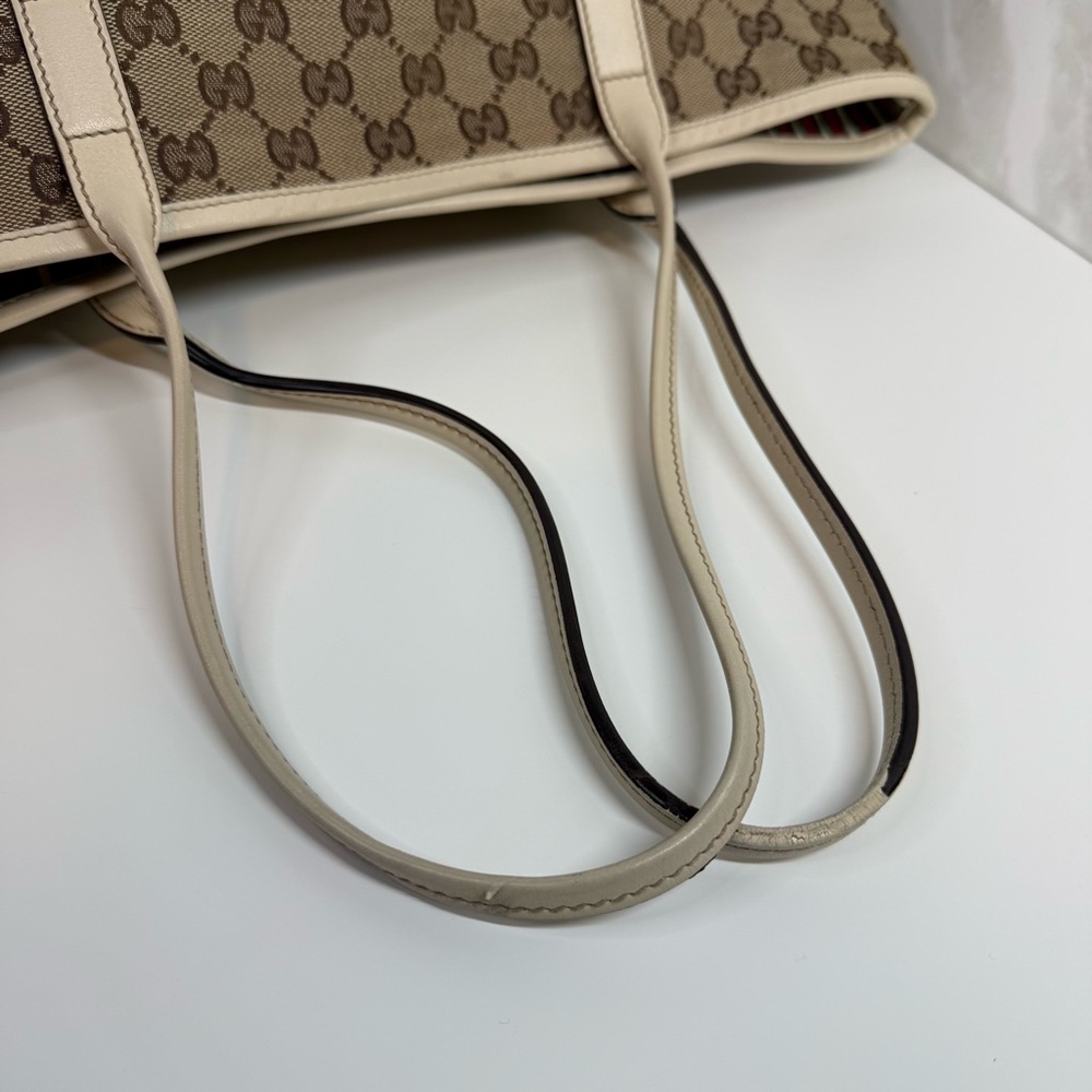 Gucci | GG Canvas New Brit Tote Bag | Beige/Brown - Picture 6 of 16